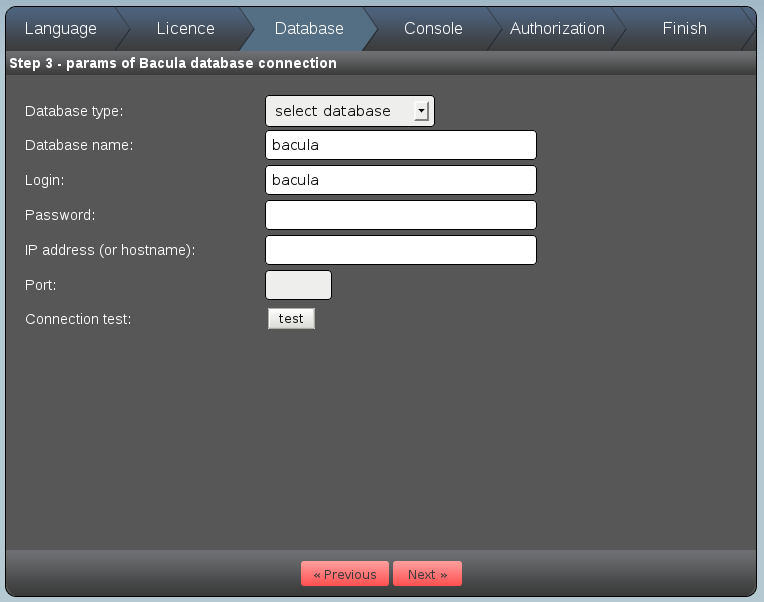 Database Panel