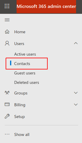 Organization contacts location