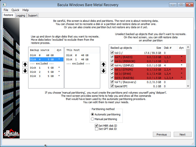 Disk Matching and Partitioning