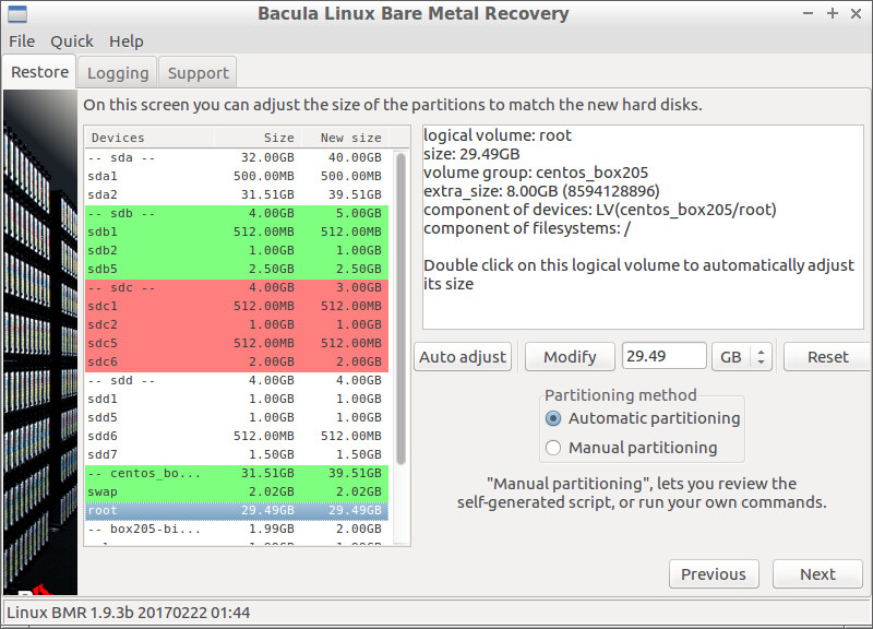 Disk Resizing Root