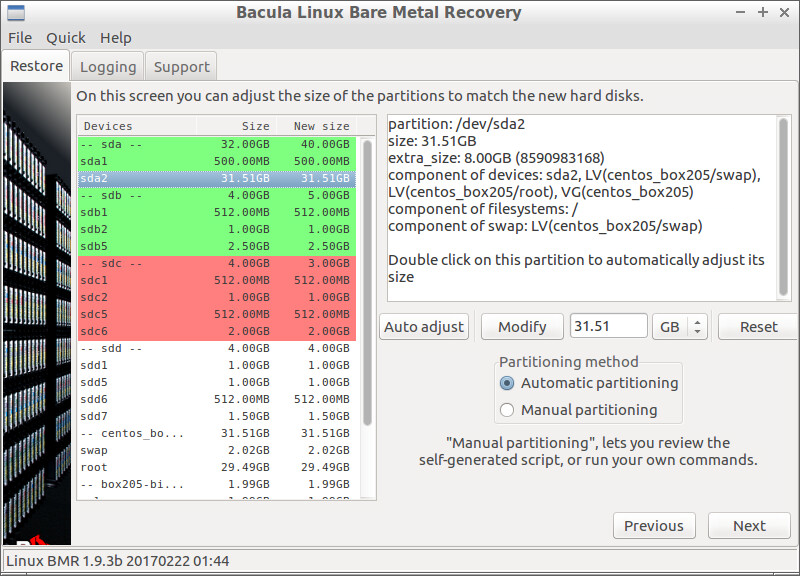 Disk Resizing ``sda``