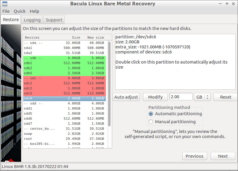 Disk Resizing ``sdc6``