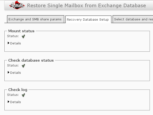 Recovery Database Setup