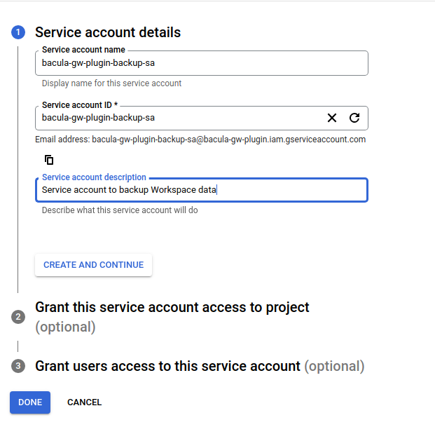 Google Workspace Service accounts 1