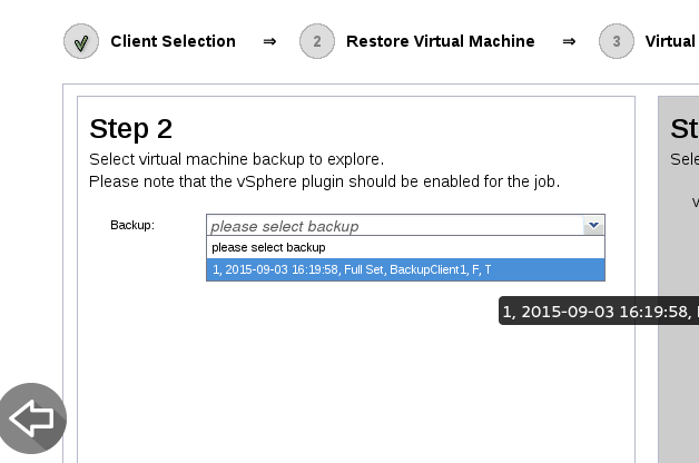 Restore Point Selection